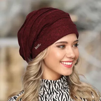 Čepice Dámská čepice Krumlovanka W-0860/Z4P červený melange