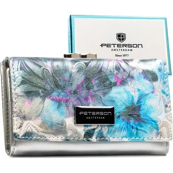 Vícebarevná peněženka z ekologické a přírodní kůže s RFID - Peterson