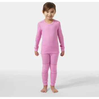 Set dětského termoprádla Dětské termoprádlo z merino vlny Helly Hansen LIFA růžové META PINK Velikost: 122