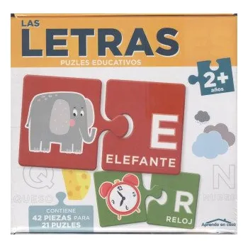 LAS LETRAS (2+ AÑOS) - APRENDO EN CASA - PUZLES EDUCATIVOS (42 PIEZAS PARA 21 PU (Kniha)