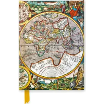 Cizojazyčná kniha Pieter van den Keere: Antique Map of the World (Foiled Journal) (Diář)