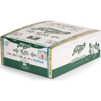 PURIZE Rolls Brown rolovací papírky, 4.2 m | box 24 ks (PURIZE® Rolls Brown vám dávají úplnou svobodu při balení s 4 metry nebělených papírků na roli pro vlastní volbu velikosti.)