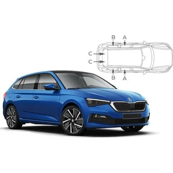Autosklo CAR SHADES Protisluneční clony Škoda Scala hatchback 5dv. (2019-) komplet sada: 6 ks
