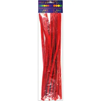 Hobby drát DP Craft Chlupaté drátky červené 30 cm, 25 ks