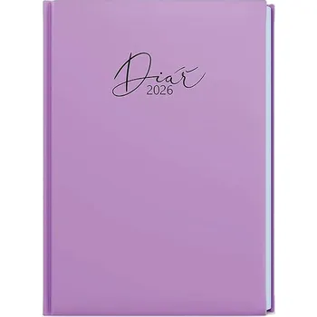 Diář BALOUŠEK TISK Prokop Lamino Pastel týdenní 2026, fialový, A5, 12 × 16,5 cm