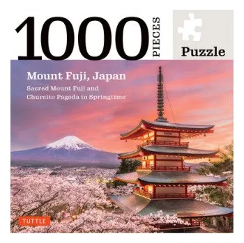 Puzzle Japan's Mount Fuji in Springtime- 1000 Piece Jigsaw Puzzle (Hra)