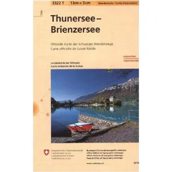 Wanderkarte der Schweiz Thunersee Brienzersee
