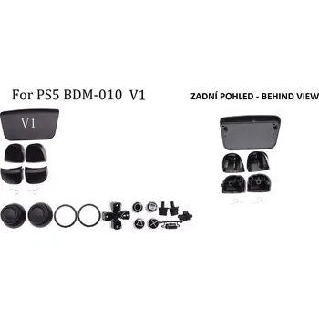 Herní konzole Náhradní tlačítka pro ovladač DualSense 5 V1 (PS5)