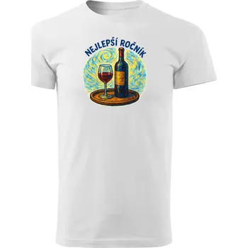 Pánské tričko Grooters Tričko pro milovníky vína - Nejlepší ročník Velikost: XXL