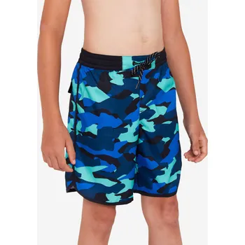 Pánské plavky DECATHLON Chlapecké surfařské kraťasy 500 14 LET MODRÁ