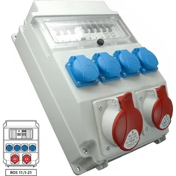 Rozvaděč Zásuvková rozvodnice ROS 11/I-21 1x3253+1x1653+4x230V, jištěná, IP54 (SEZ ROS 11/I-21)