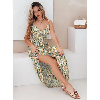 Dámské šaty Dámské šaty maxi FLORALUSH s květinami EY2630 Barva: Barevná, Velikost: XL/2XL