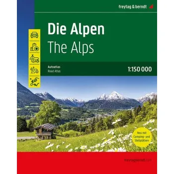 Die Alpen, Straßenatlas 1:150.000, freytag & berndt (Brožovaná)
