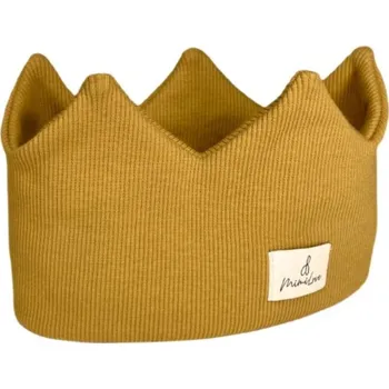 Čelenka Bavlněná čelenka Korunka Mimilove - Tmavě hořčicová 6-12 měsíců