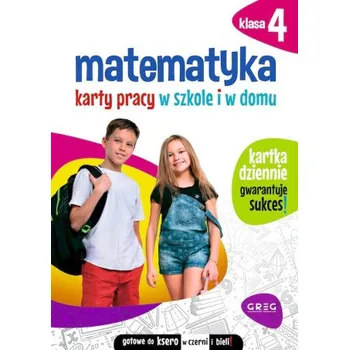 Cizojazyčná kniha Matematyka. Karty pracy w szkole i w domu klasa 4. Wydanie 2023 (Brožovaná)
