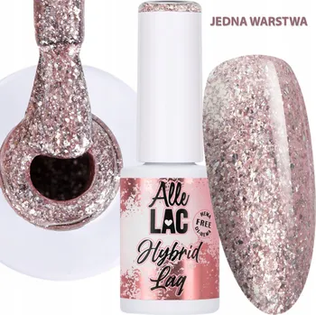 Přípravek na nehty Hybridní lak ALLELAC 6g LED/UV Gel Polish Flash Glitter Pink Fairy