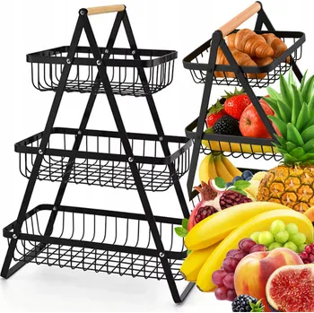 Obraz Kovový koš na ovoce černý