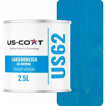barva a nátěr na dřevo Vodou ředitelná lazura US-COAT 2,5 l MODRÁ