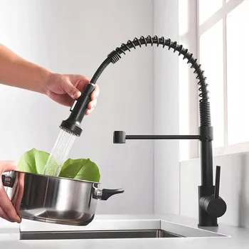 Vodovodní baterie Stojánková kuchyňská baterie ZREE ZREE-0734931929382 černá