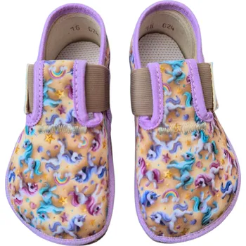 Chlapecké bačkory Bačkory Pegres barefoot BF01 jednorožec Velikost: EU 21