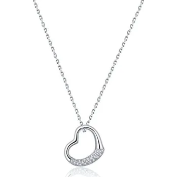Náhrdelník MOISS Něžný stříbrný náhrdelník Srdce N0000021 + 2 měsíce na vrácení zboží
