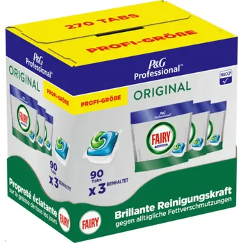 Tableta do myčky Fairy Professional All in One kapsle do myčky nádobí, 3x90 ks - VÝHODNÉ BALENÍ