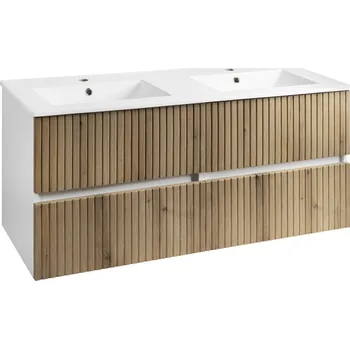 Koupelnový nábytek PANEDA STRIP umyvadlová skříňka 119x55x45,2cm, dub emporio