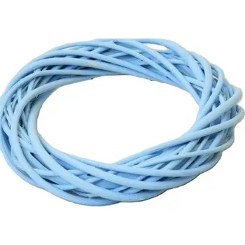 Věnec vrba pletený B, color sv. modrý, 20 cm