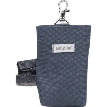 sáček na exkrement Pouzdro na sáčky na psí exkrementy RUMBA šedá 6x2x11 cm