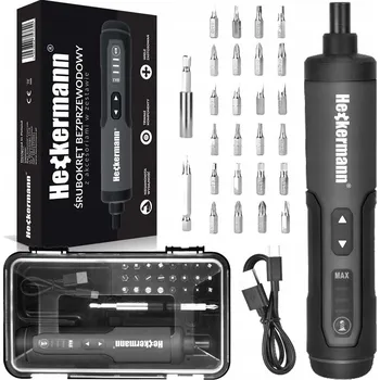 Šroubovák Elektrický šroubovák se sadou bitů Heckermann YS06-3.6V