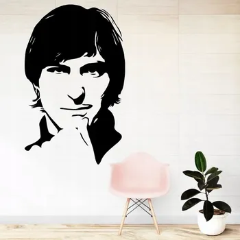 Samolepící dekorace Steve Jobs silueta - vinylová samolepka na zeď 80x50cm