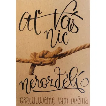 Přáníčko BeBechy - A6 - recyklovaný papír - Nerozdělí