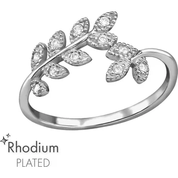 Prsten Stříbrný rhodiovaný prsten EMILY se Zirkony Velikost: 6/52 Ag 925/1000