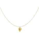 Náhrdelník HEART Birthstone - Březen Gold