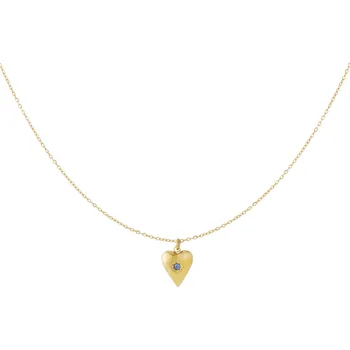Náhrdelník Náhrdelník HEART Birthstone - Březen Gold