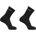 Salomon Evasion Crew 2-pack Black/Black unisex ponožky, 2 páry 39-41