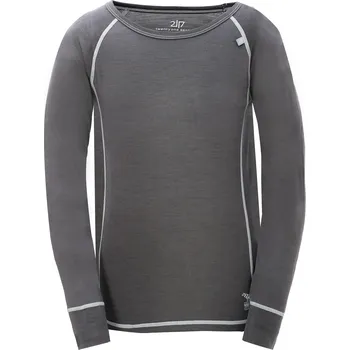 2117 of Sweden ULLÅNGER dětské merino triko s dlouhým rukávem, grey 152