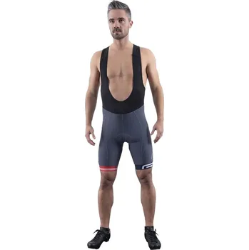 Cyklistické kalhoty GTS 757121M pánské cyklo kraťasy s kšandami, Smoke XL