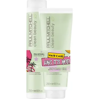 Kosmetická sada Sada pro nepoddajné vlasy Paul Mitchell Clean Beauty Anti Frizz Like It's Hot + dárek zdarma