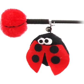 Vábnička bambule s hračkou na gumičce Magic Cat 45 cm Barva: červená beruška