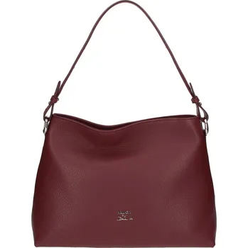 Kabelka Jednoduchá taška Maternity tmavě červená/stříbro