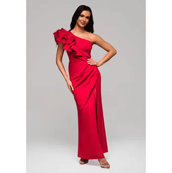 Dámské šaty Večerní šaty LA-OM-DLR005 Regular Fit Barva: Červená, Velikost: XL