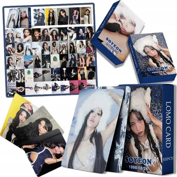 Obraz 55 SZT NOWY IDOL ALBUM PLAKATÓW ZDJĘĆ KART ZESTAW LOMO I-DLE SOYEON JEON