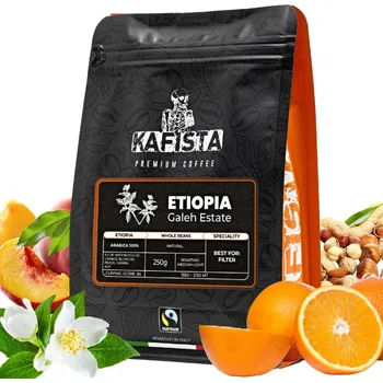 Káva Výběrová káva Kafista "Etiopia Galeh Estate" - 100% Arabica - Zrnková Káva, Pražená v Itálii - ideální pro filtr 250g