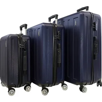 Bavy Cestovní kufr skořepinový Stripes Navy - set 3 ks