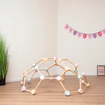 Dětské hřiště Montessori Furniture Montessori dětská prolézačka SPIDER vel.M pastel