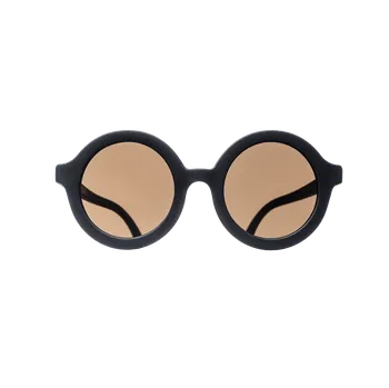 Sluneční brýle BABIATORS Original Round Jet Black, sluneční brýle černé, 0-2 roky + Dárek k nákupu