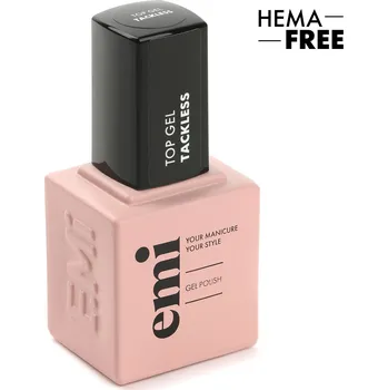 Lak na nehty emi E.MiLac Top gel Tackless 9 ml. - Bezvýpotkový vrchní top gel