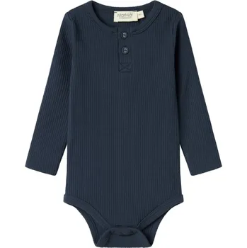 Kojenecký body Dětské body z modalu s dlouhým rukávem a knoflíčky "Pilot Navy" MarMar VELIKOST: 74/9 měsíců
