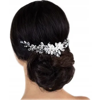 Ozdoba do vlasů Miss Glow stříbrný hřeben do vlasů